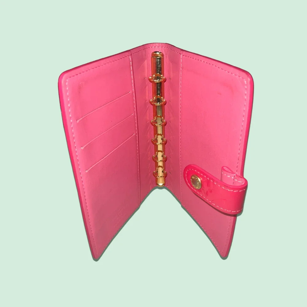 LOUIS VUITTON Small Pink Monogram Ring Agenda Cover